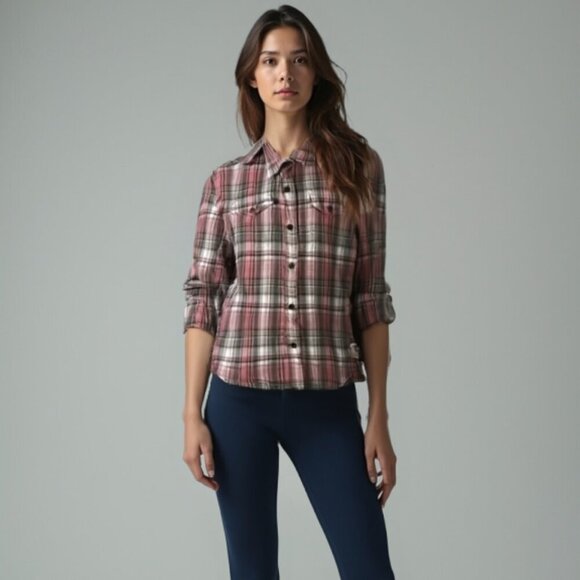 🌟Tilley  Flannel Shirt Woman L - Picture 1 of 8